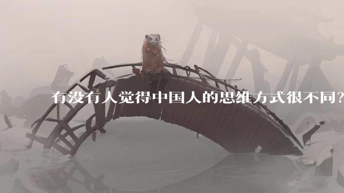 有没有人觉得中国人的思维方式很不同？