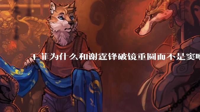 王菲为什么和谢霆锋破镜重圆而不是窦唯？