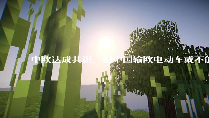 中欧达成共识，但中国输欧电动车或不能低于29万，29万的车在欧洲有竞争力吗？