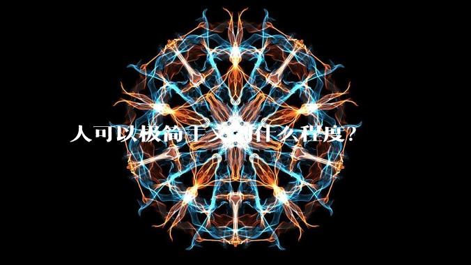 人可以极简主义到什么程度？