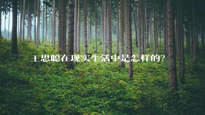 王思聪在现实生活中是怎样的？